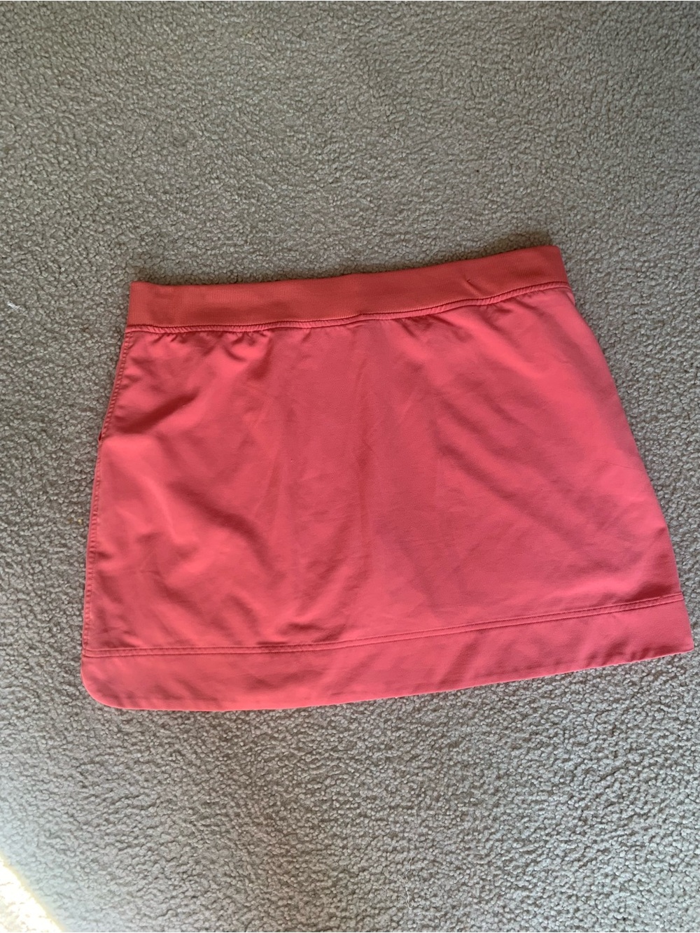 Women’s Coral Pink Mini Skirt with Elastic Waistband